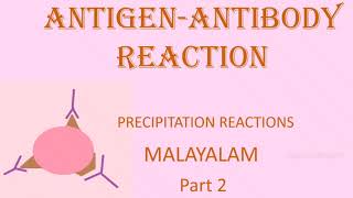 PRECIPITATION REACTION AntigenAntibody reaction  PART 2  MALAYALAM [upl. by Notneuq]