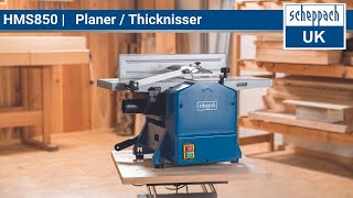 Scheppach HMS850 Planer Thicknesser Precision Woodworking Powerhouse for DIY Enthusiasts [upl. by Ihcego]