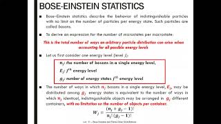 Lecture 11 BoseEinstein and FermiDirac Distributions [upl. by Nivac130]