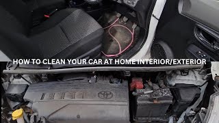 How To Clean Your Car InteriorExterior At Home [upl. by Nairdad746]