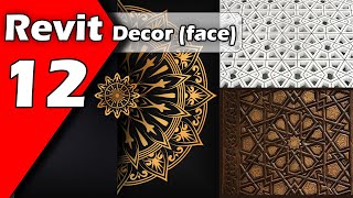 12 Create Decor face in Revit architecture Quick video [upl. by Elaen836]