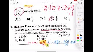 İmpuls Enerji Saxlanma qanunları Cismin kinetik enerjisi Dim2023 Fizika test toplusu [upl. by Oulman]