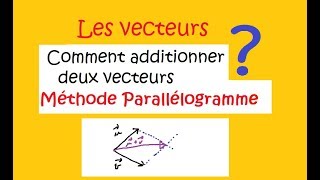 comment additionner deux vecteurs méthode du parallélogramme [upl. by Gnas]