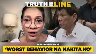 Hontiveros on Duterte’s behavior Quiboloy’s denial at Senate hearings  Truth on the Line Full Ep [upl. by Hagile]