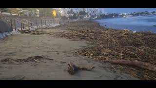 November 15th 2024 Benalmadena Beach after 2nd DANA Malaga Province Spain [upl. by Einallem]