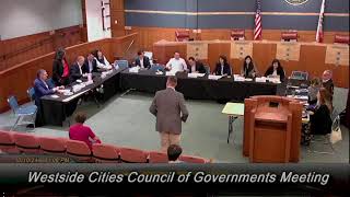 Westside Cities Council of Governments Meeting 10102024 [upl. by Olivero]