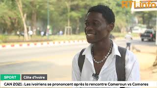 CAN 2021  Les ivoiriens se prononcent après la rencontre Cameroun vs Comores [upl. by Hermann]