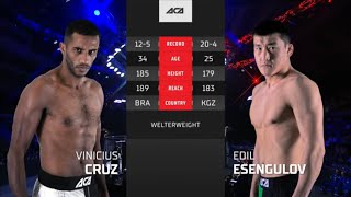 Винициус Круз vs Эдил Эсенгулов  Vinicius Cruz vs Edil Esengulov  ACA 166 [upl. by Einuj]