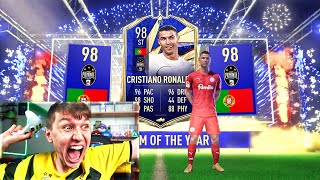 FIFA 21  TOTY RONALDO IN A PACK 1st IN THE WORLD [upl. by Joelle]