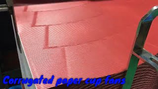 Corrugated paper roll die cutting machine ripple paper cup [upl. by Collyer]