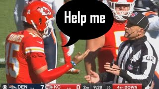 Patrick Mahomes caught on mic asking the refs for help  Kansas City Chiefs Vs Denver Broncos [upl. by Alaster]