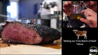 Rendering Beef Fat into Tallow  TriTip Steak on the Pit Boss [upl. by Anpas718]