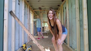 Framing Our SHIPPING CONTAINER [upl. by Eirroc]