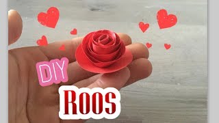 🌹 DIY ROOS KNUTSELEN VAN PAPIER MAKKELIJK  MOEDERDAG DECORATIE ROOS  HOW TO MAKE A ROSE [upl. by Cesar]