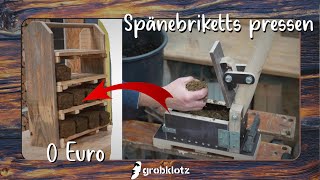 Wie baue ich eine Brikettpresse für Späne  Für 0€ aus Restholz [upl. by Solitta125]