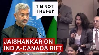 quotIm Not The FBIquot I What Jaishankar Said to Question on Nijjar Canada amp Five Eyes [upl. by Bellina]