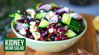 How to Make Kidney Bean Salad  Kidney Bean Salad Mediterranean Style  Gluten Free  Vegetarian [upl. by Ellehcen761]