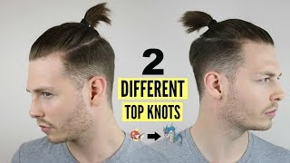 Mens Top Knot  Man Bun Hairstyle Tutorial  How To 2023 [upl. by Ailerua974]