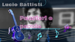 Lucio Battisti Pensieri e parole  karaoke [upl. by Malony]