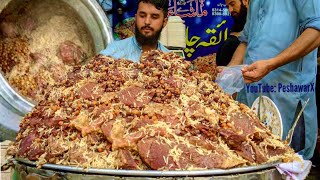 Peshawari Beef Pulao Recipe  Pakistan Golden Pulao 1200 Kg Kabuli Pulao  street food Zaiqa Chawal [upl. by Ellinehc]