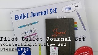 Pilot Bullet Journal Set  Vorstellung und StifteStempeltest [upl. by Nnailuj377]