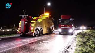 Verkeerschaos op N9 ter hoogte van Schoorl en Koedijk vanwege gladheid 22 november 2024 [upl. by Torp]