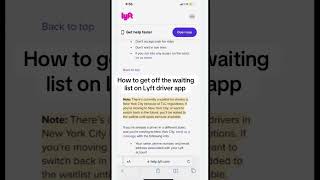 How to get off the waitlist on Lyft driver waitlist lyft lyftdriver lyftdrivers waitinglist [upl. by Jeri61]