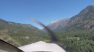 Stehekin Airstrip Landing in a Piper Cherokee 235 [upl. by Kele]