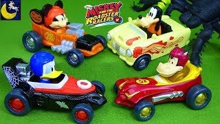 Mickeys Halloween Spookster on Haunted Mustard Run Mickey and the Roadster Racers Diecast Car Toys [upl. by Ruhtracam]