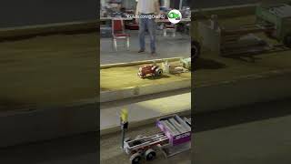 Tractor pulling with a custom built radio control John Deere tractor at the Nationals 2024 [upl. by Cirederf]