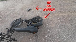 Crashed my 60V Goat Power Bikes Power Goat V2 riding on a rough dirt road [upl. by Barris]