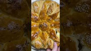 How to Make Perfect Flower Bannock • Cvet Pogaca • dough viralvideo shortsfeed [upl. by Sherwood]