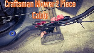 Craftsman Mower 2 Piece Handle Cable Replacement [upl. by Nylareg173]