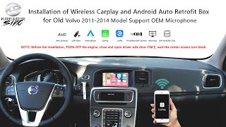 Wireless Carplay Android Auto Retrofit Box for Volvo V40 XC60 V60 S60 XC70 XC80 20112014 Models [upl. by Aes163]