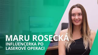 Průběh laserové operace očí influencerky Maru Rosecké [upl. by Deraj]