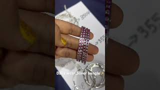 For pair Sliver bangle ariajewellers thanjavur aria sliverbangleslivercollection bangle [upl. by Gavrilla]