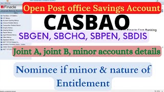 How to open Post office savings accounts in finacle SB account [upl. by Hiamerej]