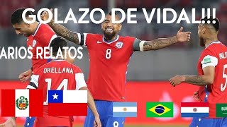 el GOLAZO de Arturo Vidal Varios Relatos Perú Chile Argentina Brasil [upl. by Reinwald623]