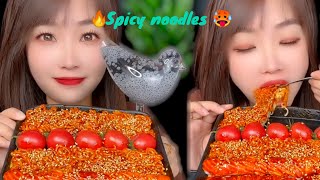 spicy noodles eating challenge asmr 🔥🍜  noodles 🥵 [upl. by Eniamart723]