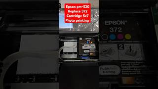 How to Replace Cartridge 372 Epson pm520 Replace 372 Cartridge 5x7 Photo printing [upl. by Eelame]