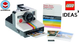 LEGO Ideas 21345 Polaroid OneStep SX70 Camera – LEGO Speed Build Review [upl. by Onahpets]