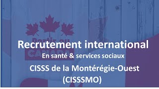 Recrutement international en santé et services sociaux  infirmier préposé aux bénéficiaires [upl. by Herriott]