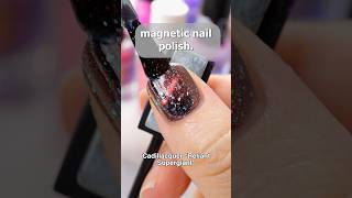 🧲 how to use magnetic nail polish 👀 nails nailpolish [upl. by Fenelia]