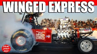 Winged Express Fuel Altered Drag Racing March Meet Bakersfield [upl. by Eniawtna]