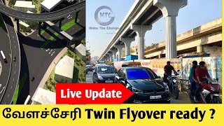 Velachery Flyover latest Live update  Velachery Twin Flyover  Chennai Infrastructure Project [upl. by Zannini]