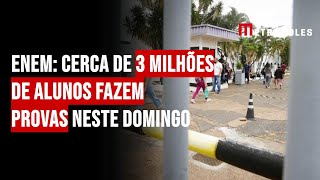 Enem cerca de 3 milhões de alunos fazem provas neste domingo [upl. by Nnorahs848]