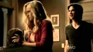 The Vampire Diaries 3x04  Caroline amp Damon Fight [upl. by Adnawed]