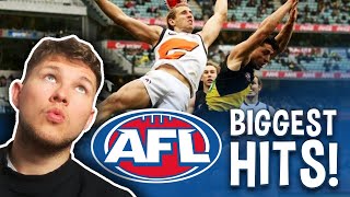 THATS TOUGH AFL BIGGEST HITS REACTION PART1 [upl. by Baruch]