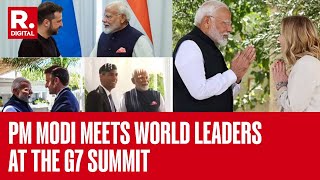 G7 Summit 2024 PM Modi Meets World Leaders In Italy Holds Bilateral Talks [upl. by Jerome]