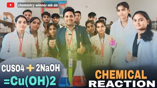 Chemical Reaction of CuSO4 2NaOH CuOH2 Chemistry Experiment by Mk sir [upl. by Atinaujnas683]